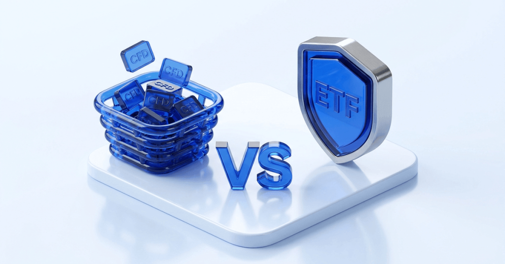 الفرق بين عقود المؤشرات (CFD) وصناديق المؤشرات المتداولة (ETF) للمبتدئين: شرح مبسط