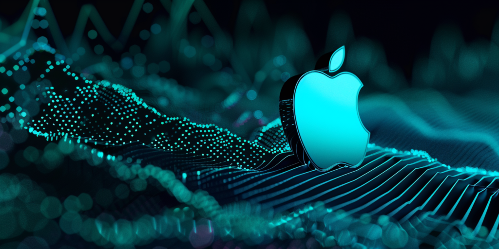 Trading CFDs en el Mercado de Valores. Acciones AAPL (Apple Inc) logo.