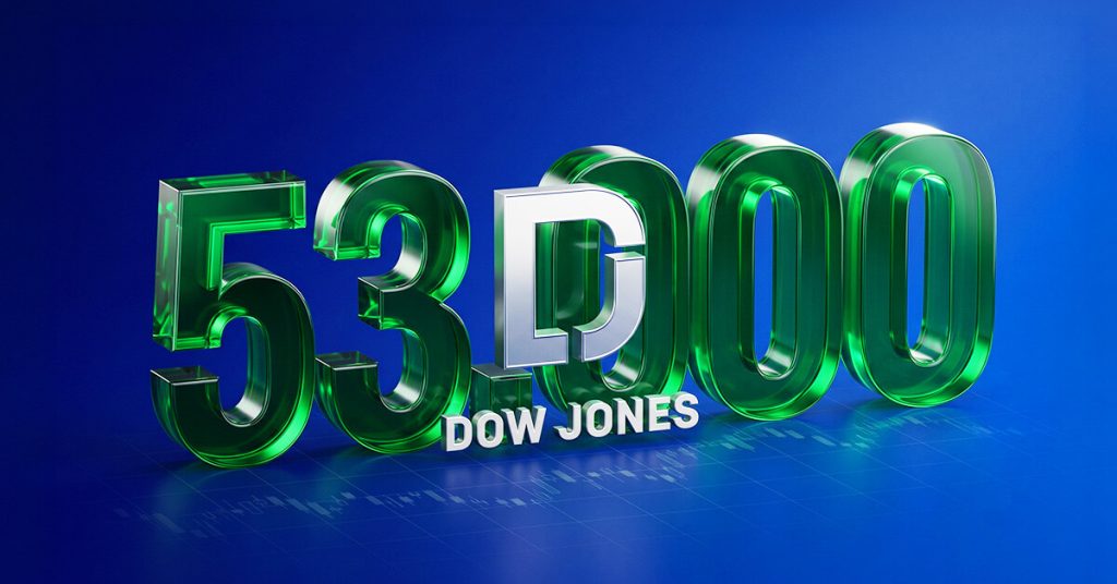 ดัชนีหุ้นสหรัฐฯ ปรับขึ้นหลัง Dow Jones ทะลุ 53,000 จุด