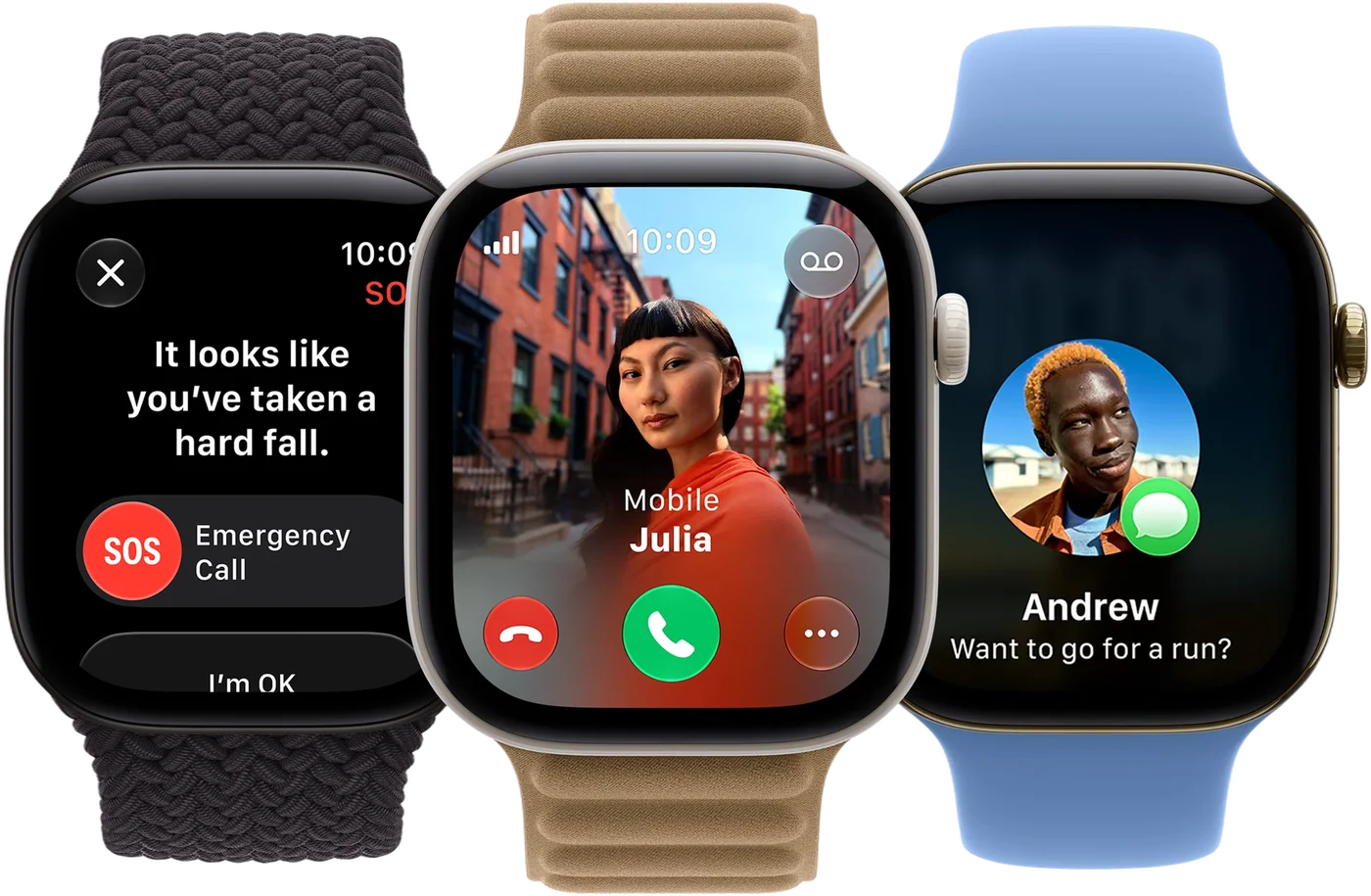 Apple Watch Series 12 in three bands