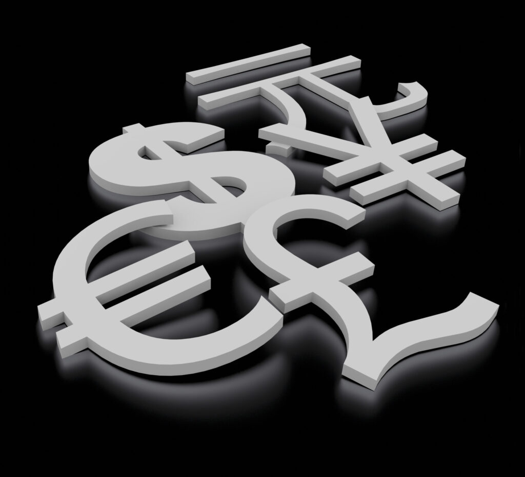 What is forex market? Different currency symbols - Euro, british pounds, US dollars, Yen, etc.