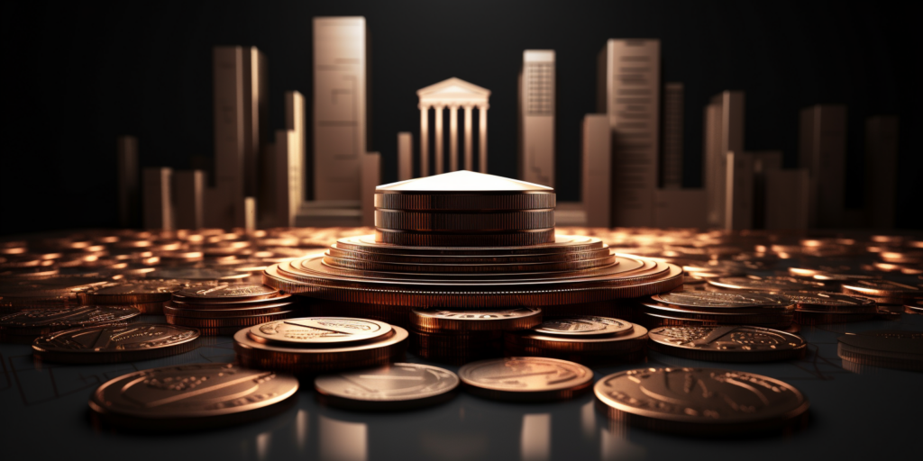 Is Copper Good for Trading? A financial world surrounded with copper coins.