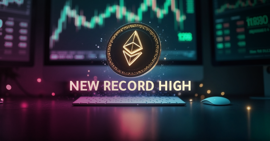 Ether Breaks a New Record Highs Reaching $4,954