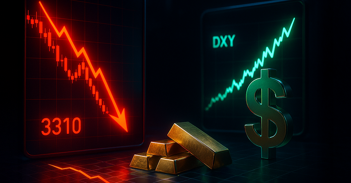 Today Technical: Gold Prices Drop To $3,310 As the US Dollar Strengthens