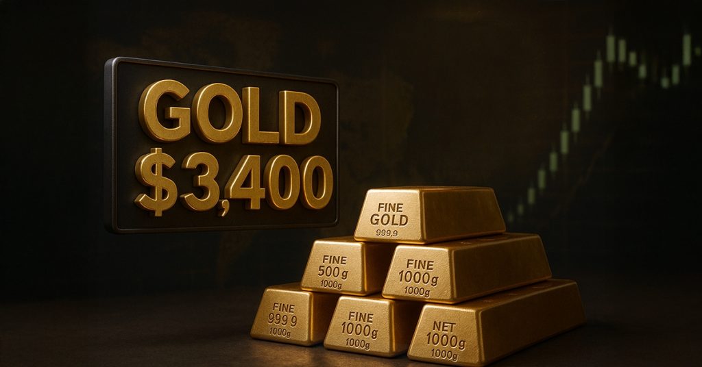 Today Technical Analysis: Gold Prices Rise Nearing $3,400 Levels