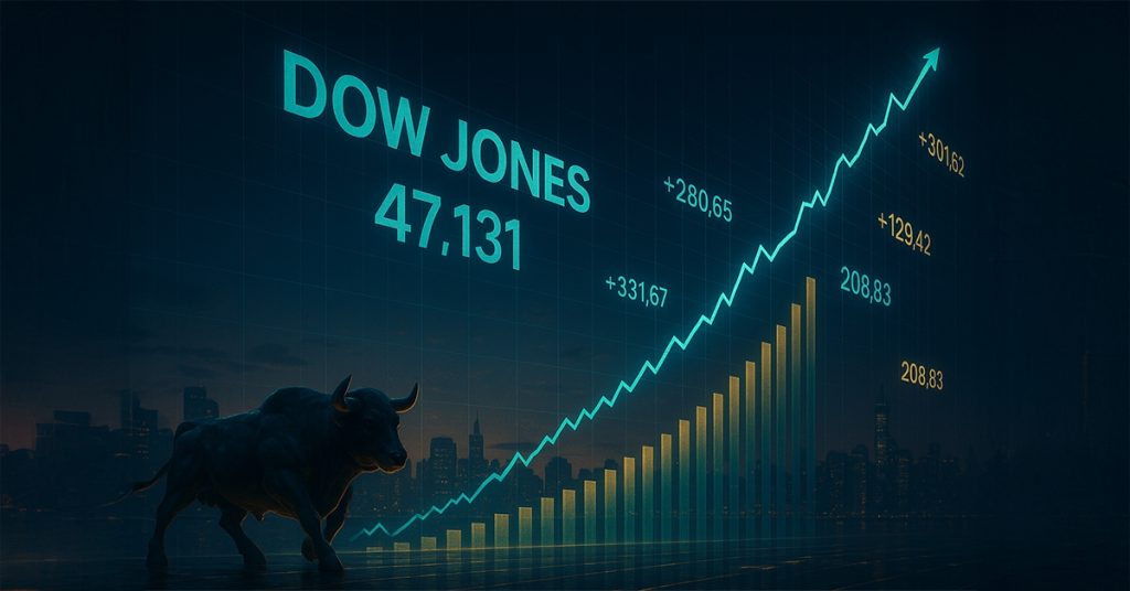 Dow Jones Breaks a New Record High Above 47,131 As Major US Stocks Climb
