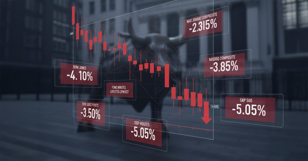Selling Pressure Continues on US Indices as Investors Await FOMC Minutes