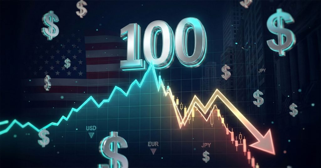 Today Technical Analysis: The USD index Falls from Major Psychological Resistance Level of 100