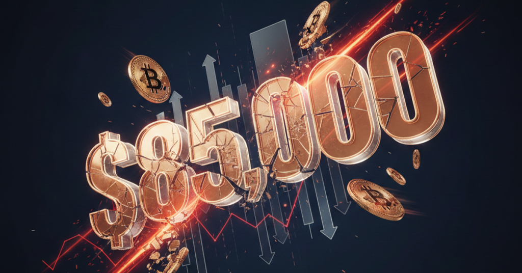 Bitcoin Sell-off Accelerates as Prices Slide Toward the $85,000 Zone
