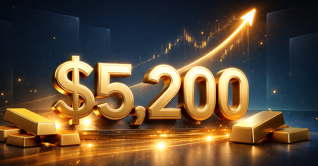 Gold Breaks Above $5,200 as Safe Haven Flows Accelerate Amid Rising Uncertainty