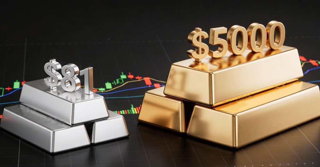 Gold Reclaims $5,000 Record And Silver Jumps Above $81 An Ounce