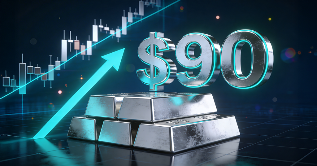Silver Advances Toward the Key $90 Psychological Resistance Level