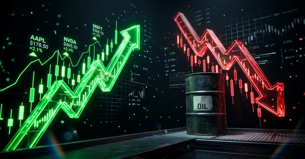 US Stocks Continue to Rise as Oil Prices Slide Below $100