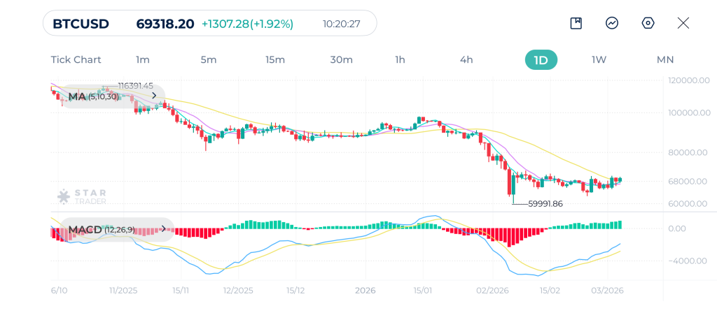 BTCUSD Monthly Chart overview February 2026