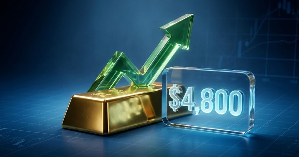 Gold Breaks $4,800 Barrier, Rallying Over 2% as Momentum Accelerates