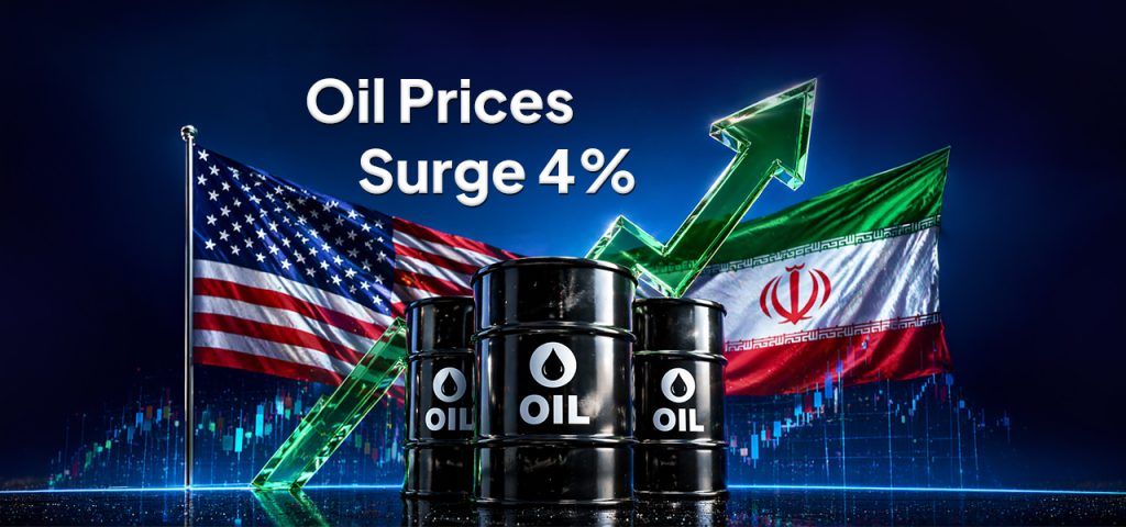 Today Fundamental Analysis: Oil Prices Surge 4% as Renewed US–Iran Tensions Reignite Supply Concerns