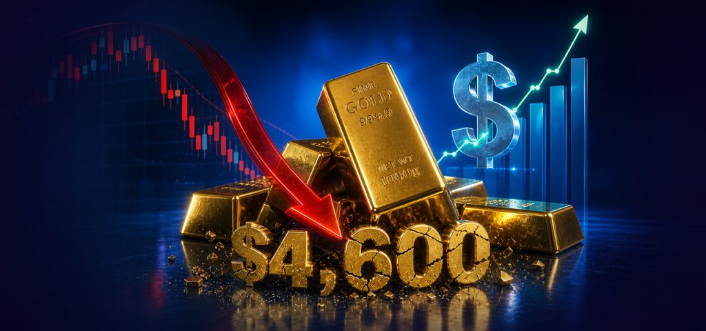 Today Technical Analysis: Gold falls below $4,600 as the US Dollar Index attempts a recovery