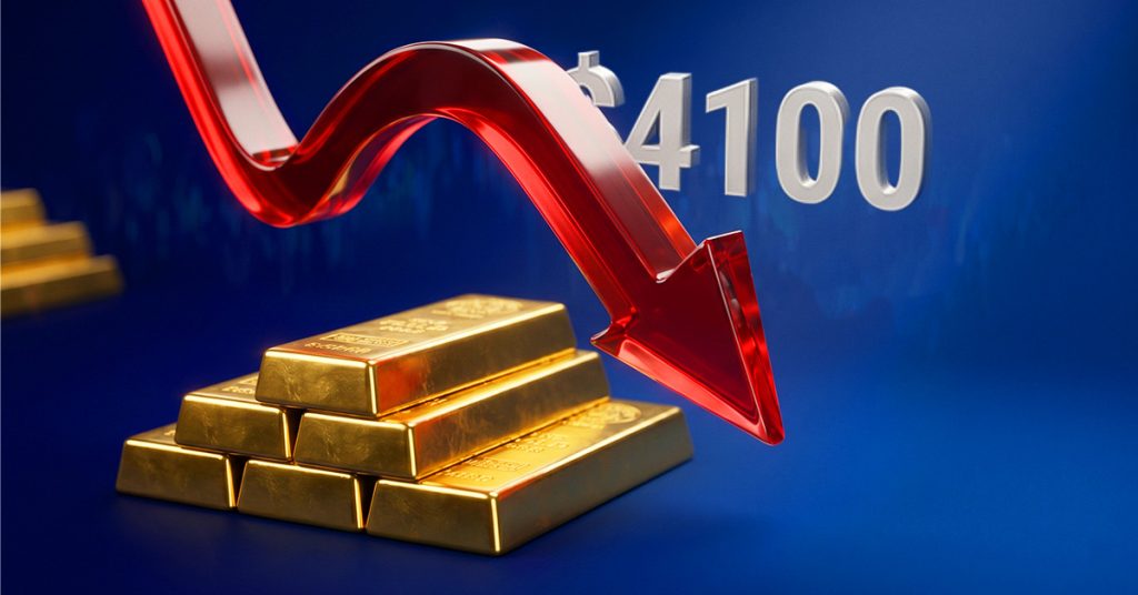 Today Technical Analysis: Gold falls below $4,100 and nears its yearly low as the USD pushes higher