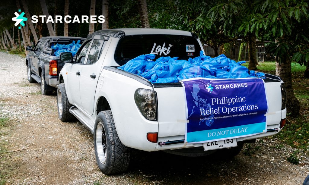 STARTRADER Delivers Emergency Relief to 300 Earthquake-Affected Families in the Philippines Relief Operations.