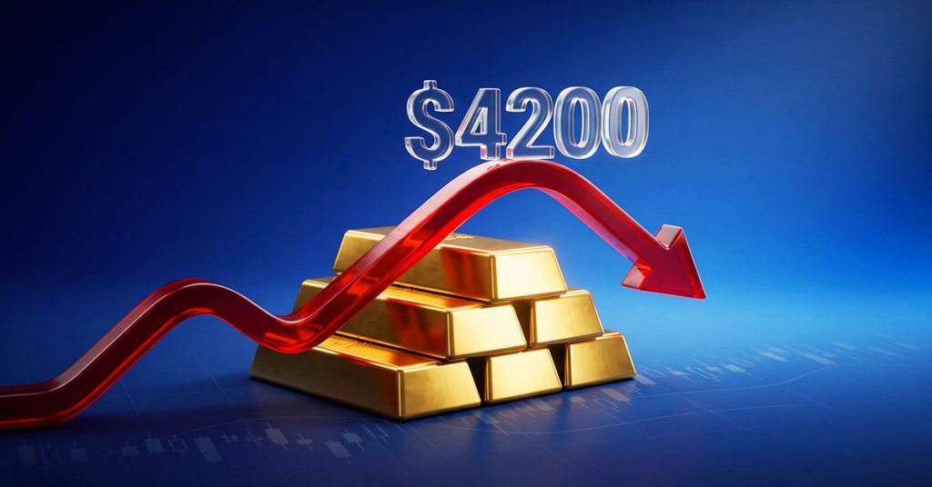 Today Technical Analysis: Gold prices retreat after briefly touching $4,200 resistance level
