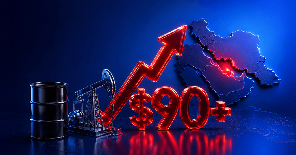 Today Fundamental Analysis: Brent tops $90 a barrel as tensions increase in the Middle East
