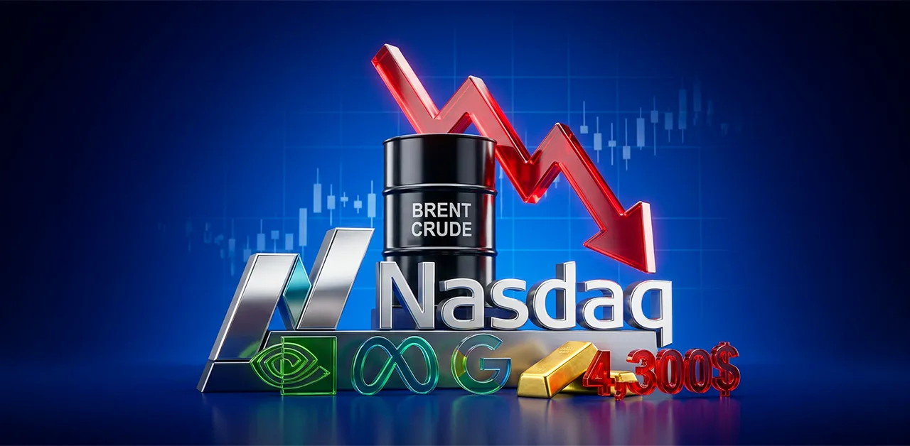 AI stocks and declining oil prices push Nasdaq to a new record high. Gold falls below $4,300