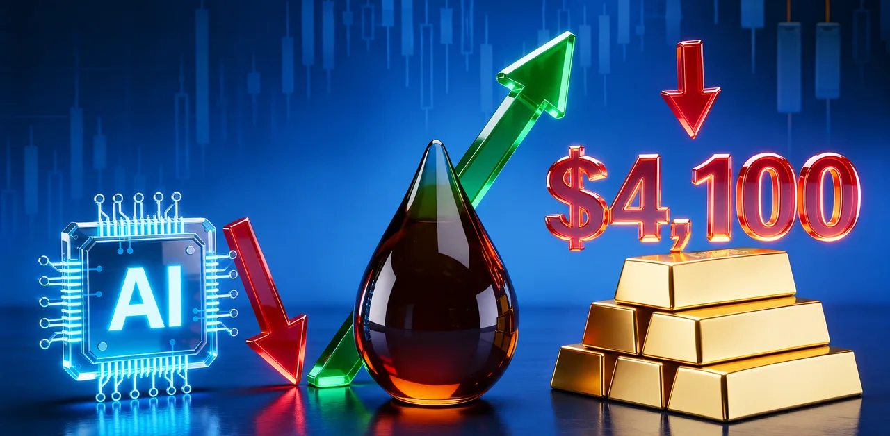 Weekly Market Recap and Forecast | AI Stocks Face Renewed Pressure as Oil Prices Surge, Gold Falls Below $4,100